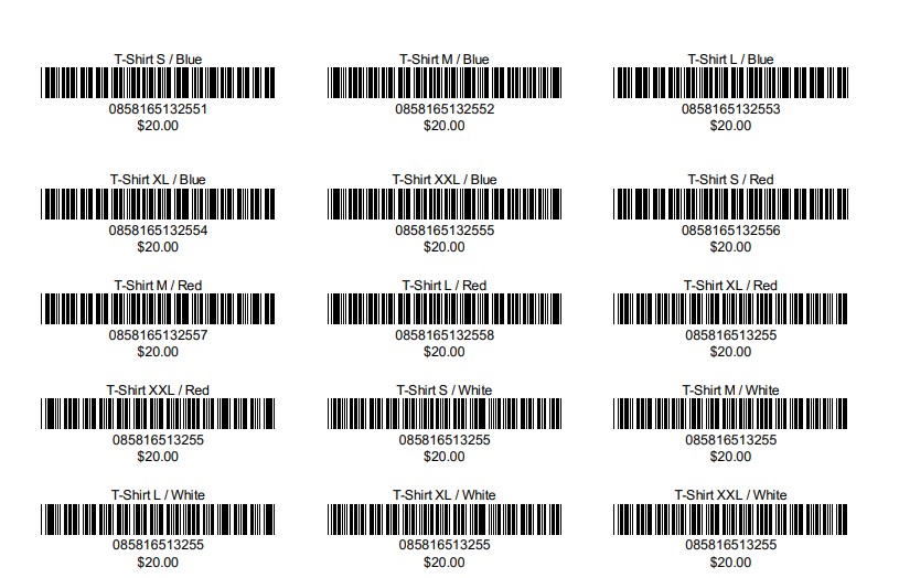 barcode sample pdf