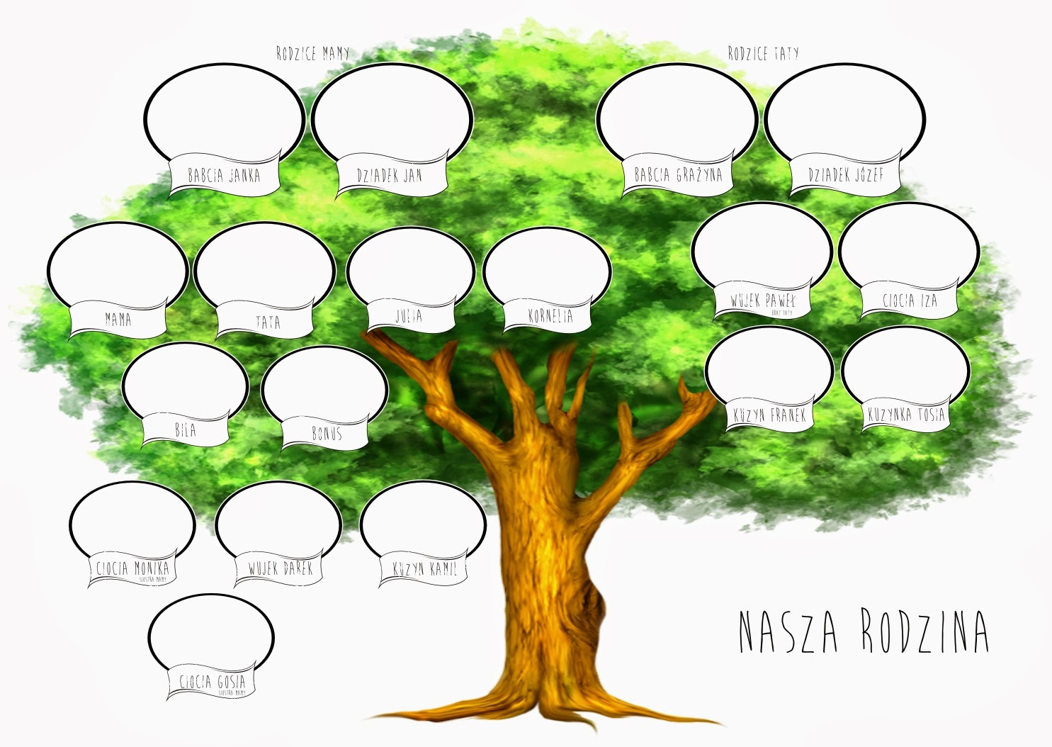 drzewo genealogiczne wzór